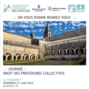 JOURNÉE DROIT DES PROCÉDURES COLLECTIVES